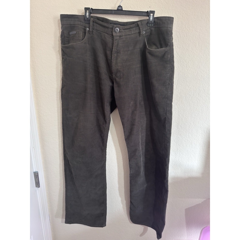 Calvin Klein Jeans Mens 38 Olive Green Corduroy Straight Leg‎ Five Pocket Pants